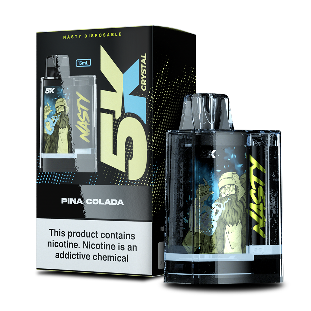 Nasty 5K Crystal - PINA COLADA 5000 puffs 5%  Jetable  xvape.ma Maroc.