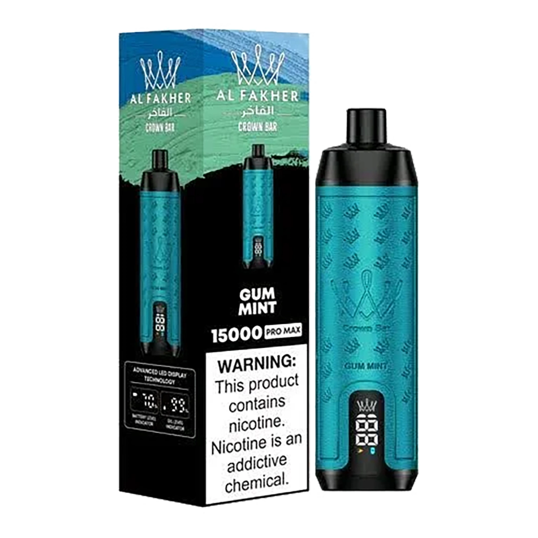 AL Fakher Crown Bar 15000 puffs Pro - Gum Mint - 5mg