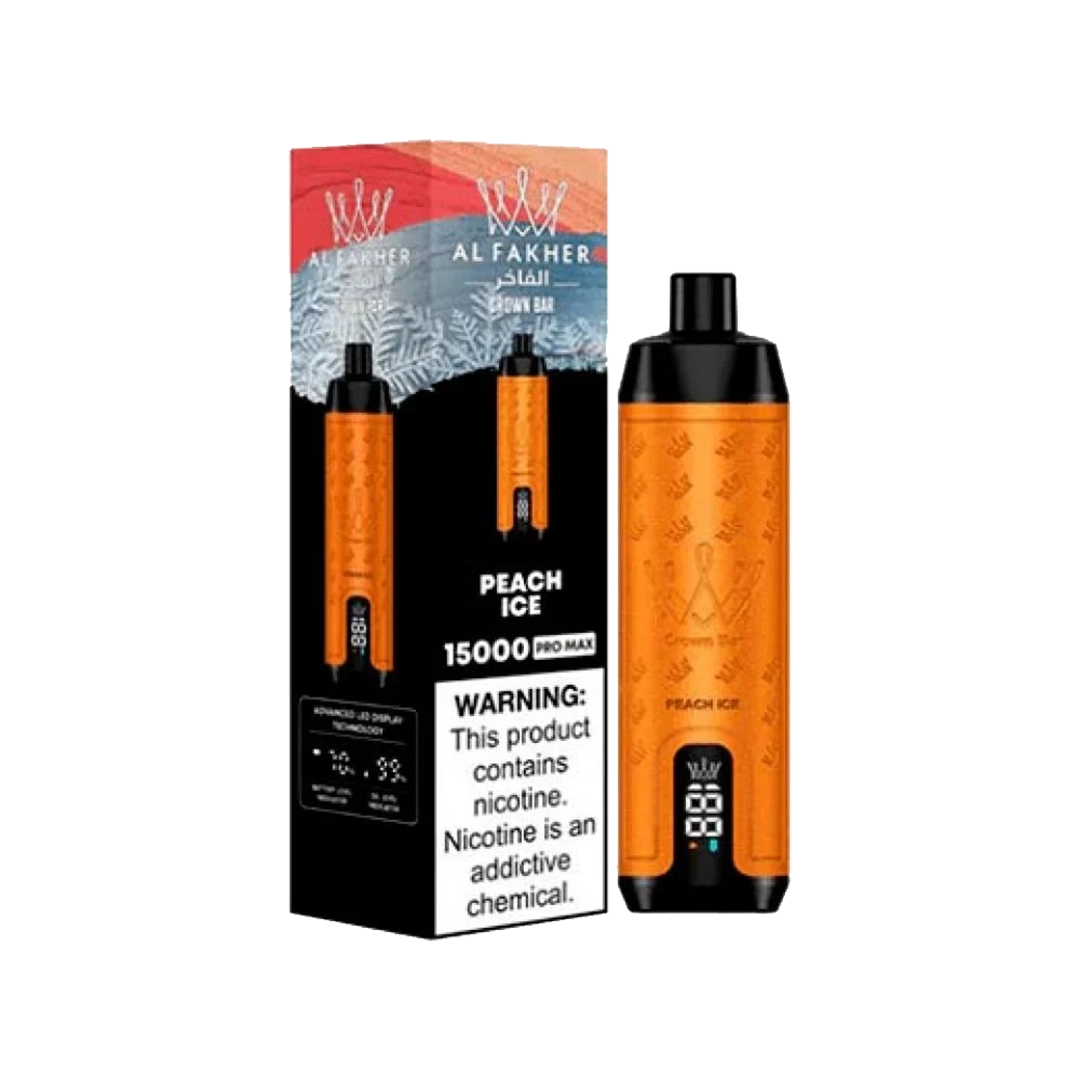 AL Fakher Crown Bar 15000 puffs Pro Max - Peach Ice - 5mg