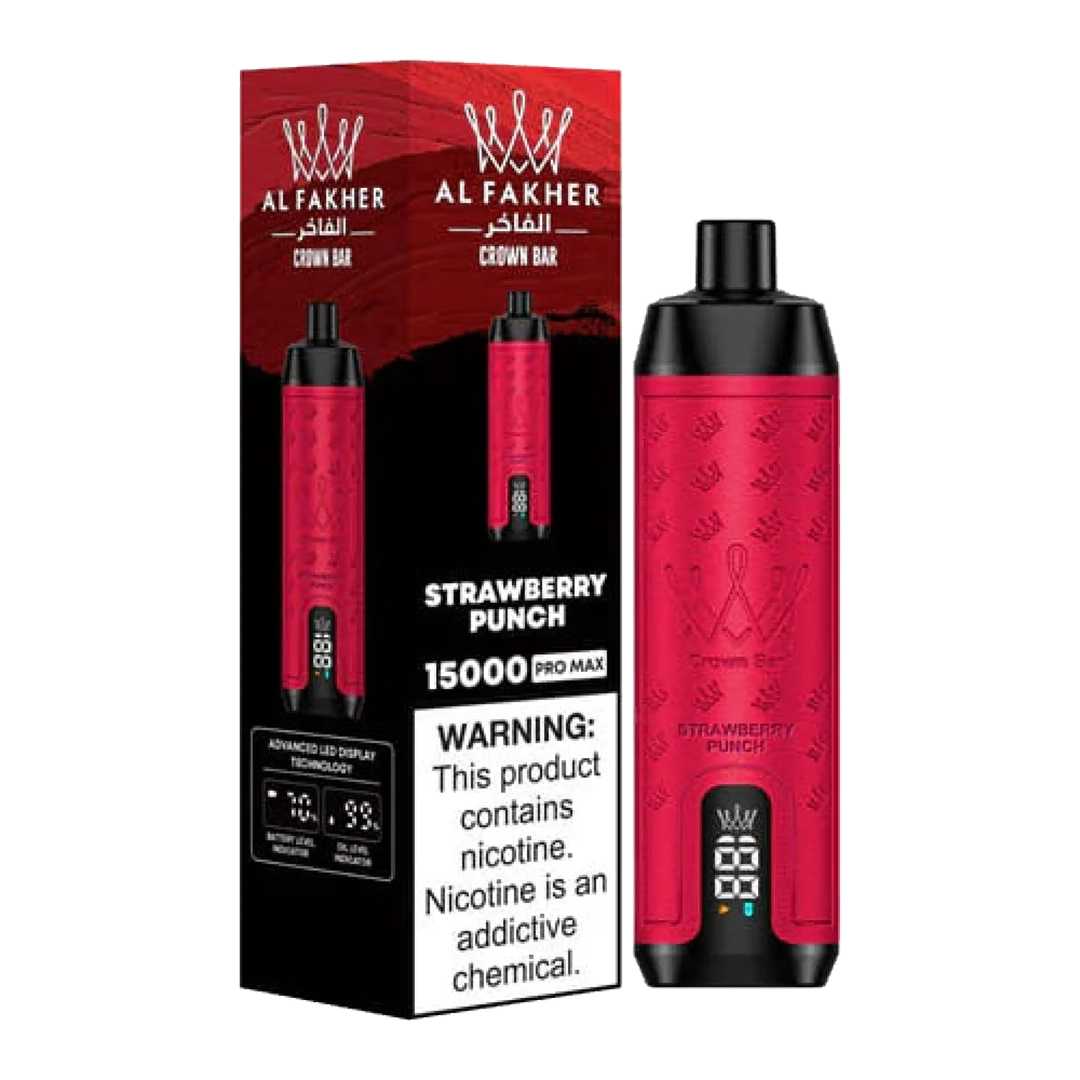 AL Fakher Crown Bar 15000 puffs Pro Max - Strawberry Punch - 5mg