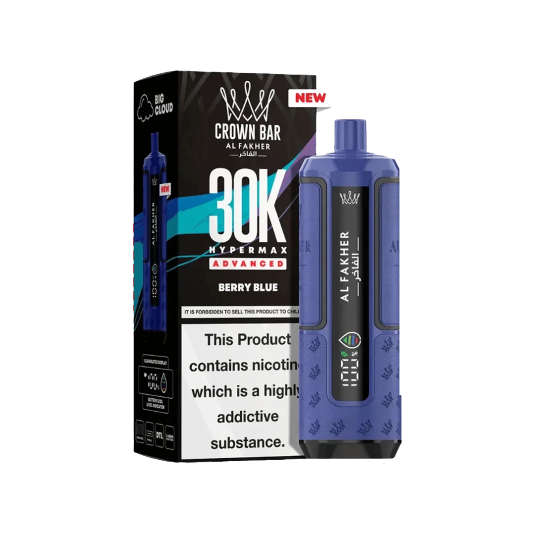 AL Fakher Crown Bar Hyper Max 30K puffs - Berry blue - 5mg