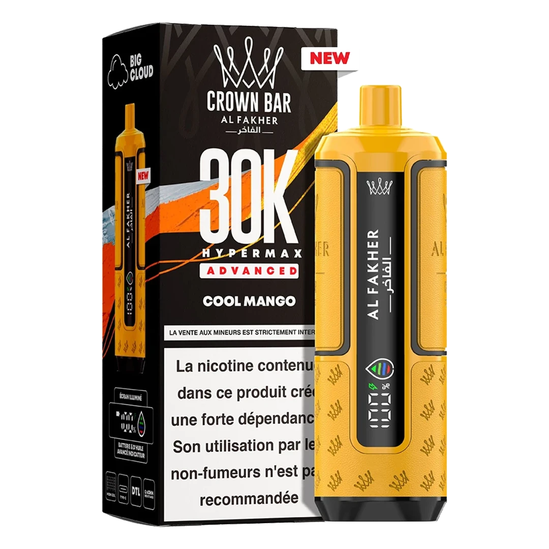 AL Fakher Crown Bar Hyper Max 30K puffs - cool mango - 5mg