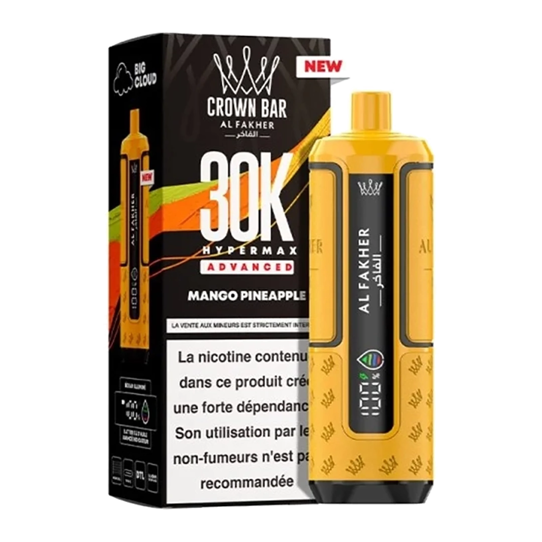 AL Fakher Crown Bar Hyper Max 30K puffs - mango pineapple - 5mg