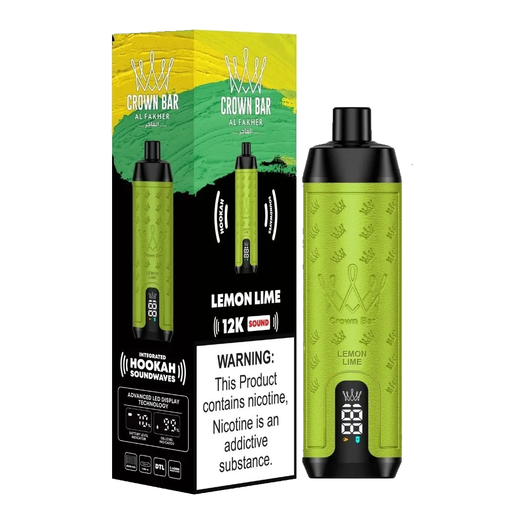 AL Fakher Crown Bar Sound 12000 puffs - Lemon Lime- 5mg