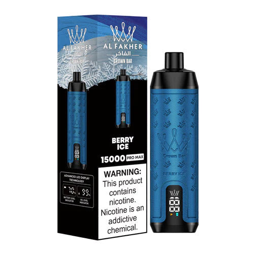 AL Fakher Crown Bar 15000 puffs - Berry Ice - 5mg AL Fakher Crown Bar 15000 puffs - Berry Ice - 5mg