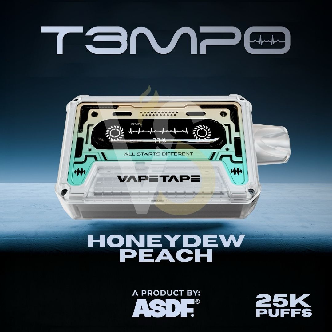 ASDF Tempo - Honeydew Peach - 25k Puffs 5%