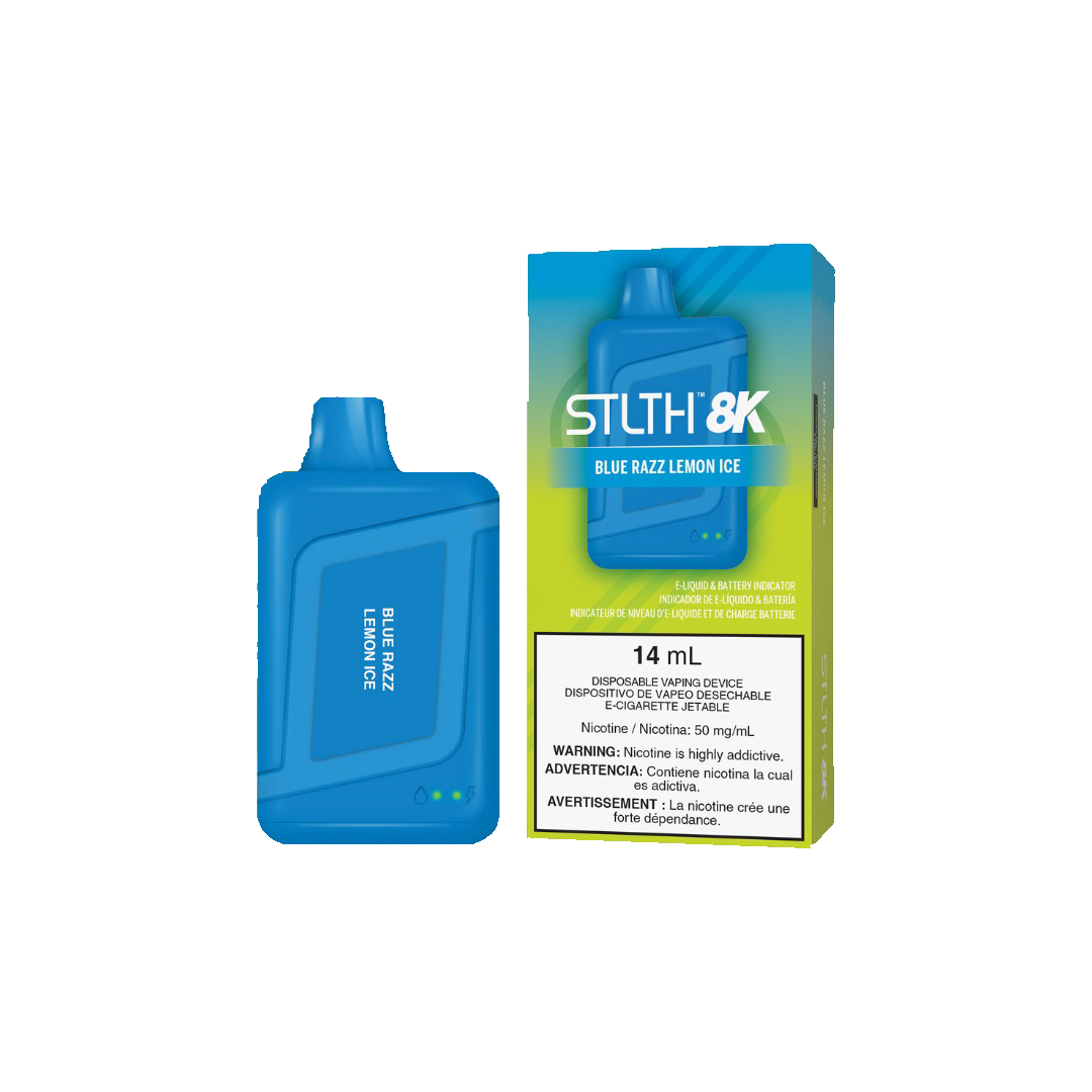 STLTH 8K - Blue Razz Lemon Ice - 5% Jetable xvape.ma Maroc.