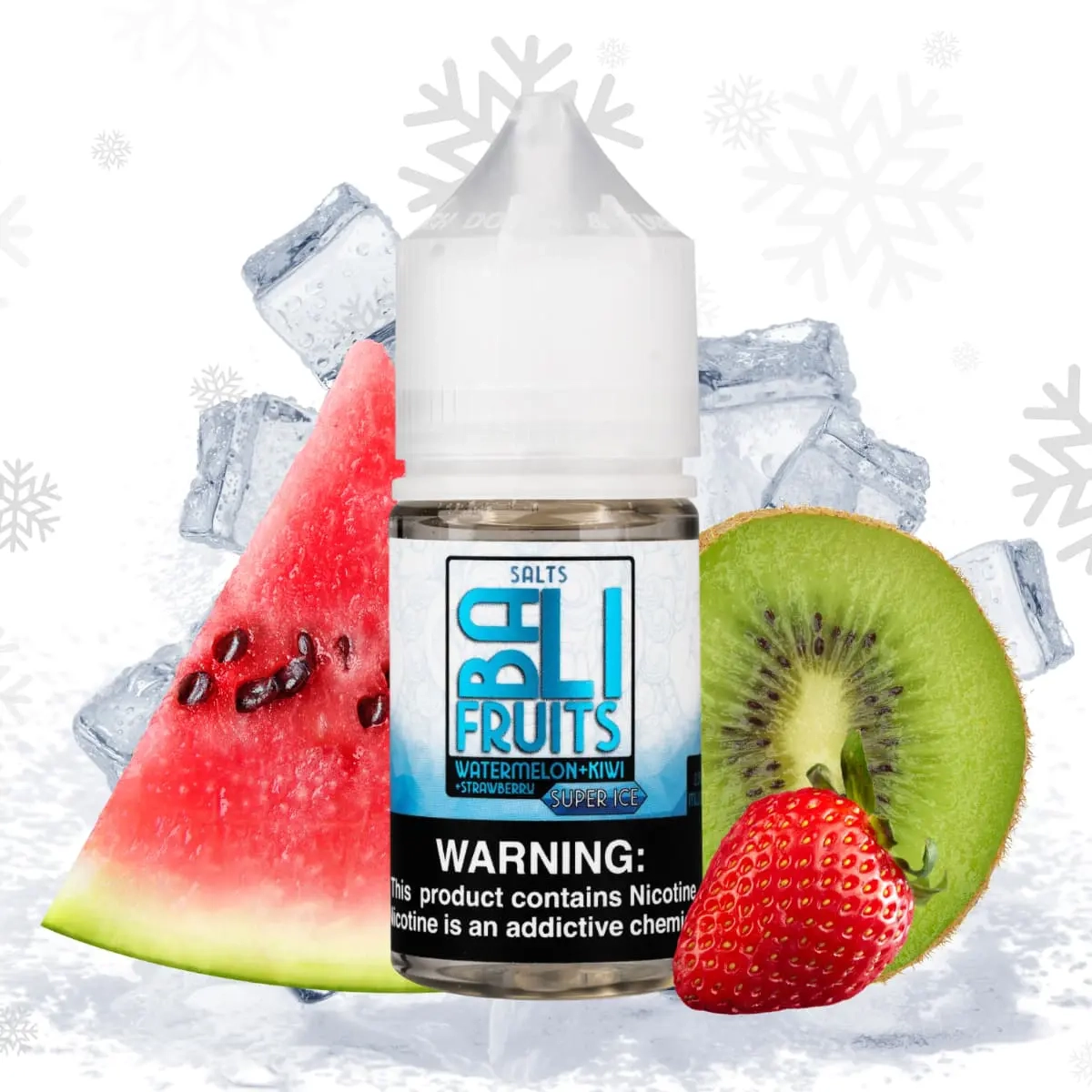 BALI WKS (watermelon, kiwi and strawberry) SUPER ICE 30 ml Salt E-Liqu
