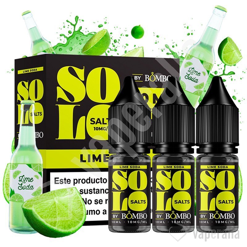Bombo Solo SALT 10ml - Lime Soda - 10mg pack de 3 Pieces