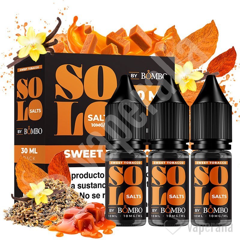 Bombo Solo SALT 10ml - Sweet Tobacco - 20mg pack de 3 Pieces