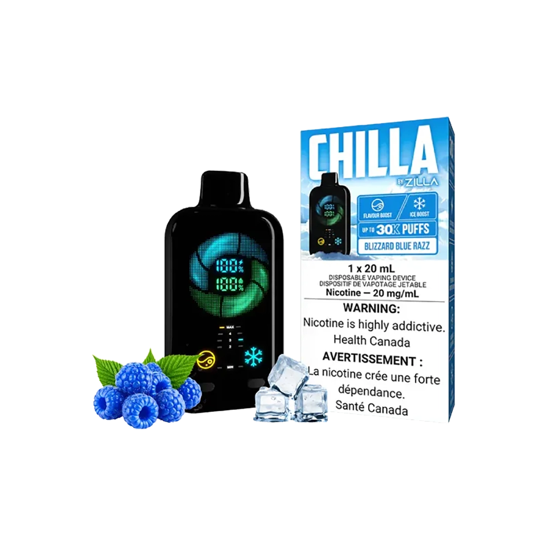 CHILLA by ZILLA 30K - Blizzard Blue Razz - 2%