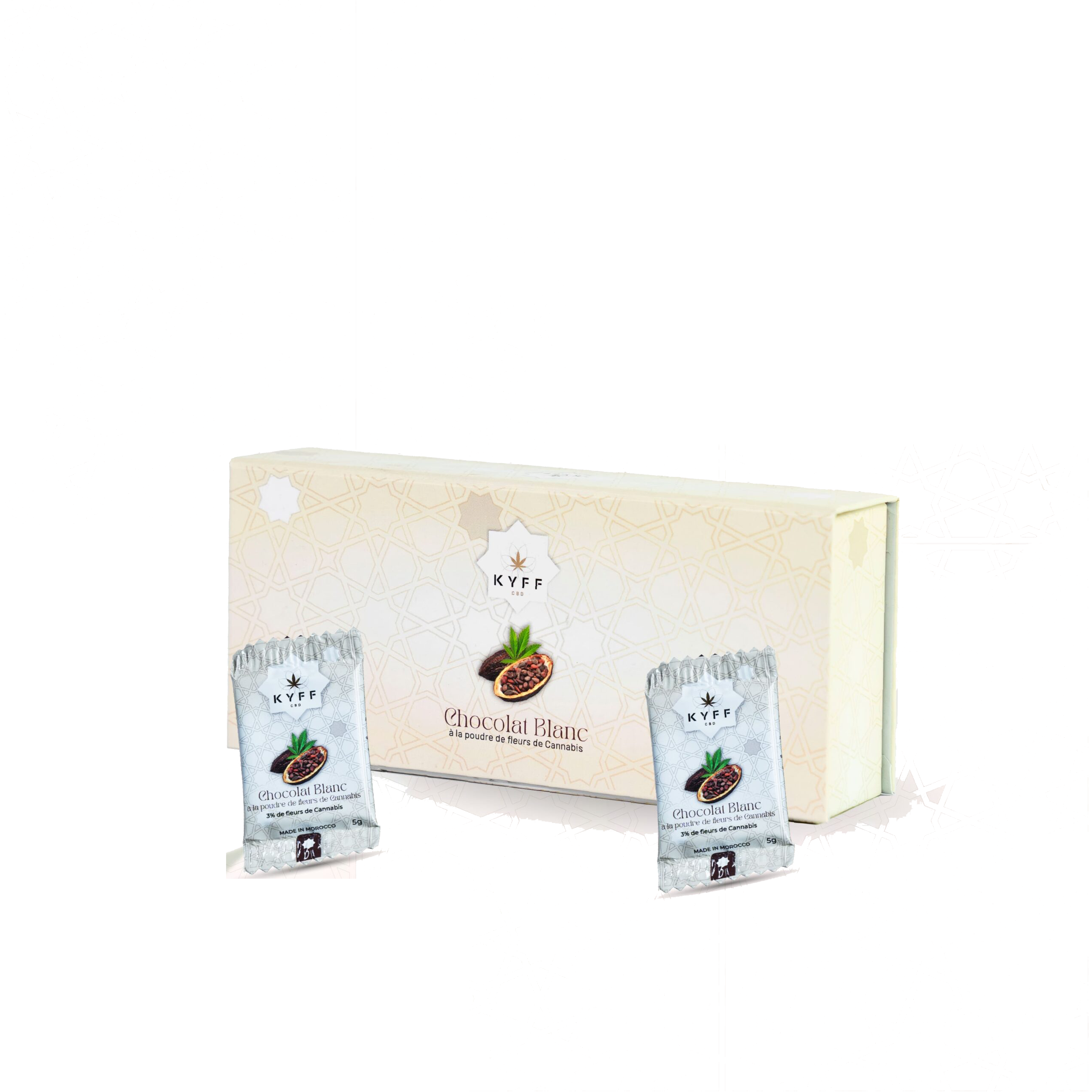 Chocolat blanc au CBD (1 pièce)