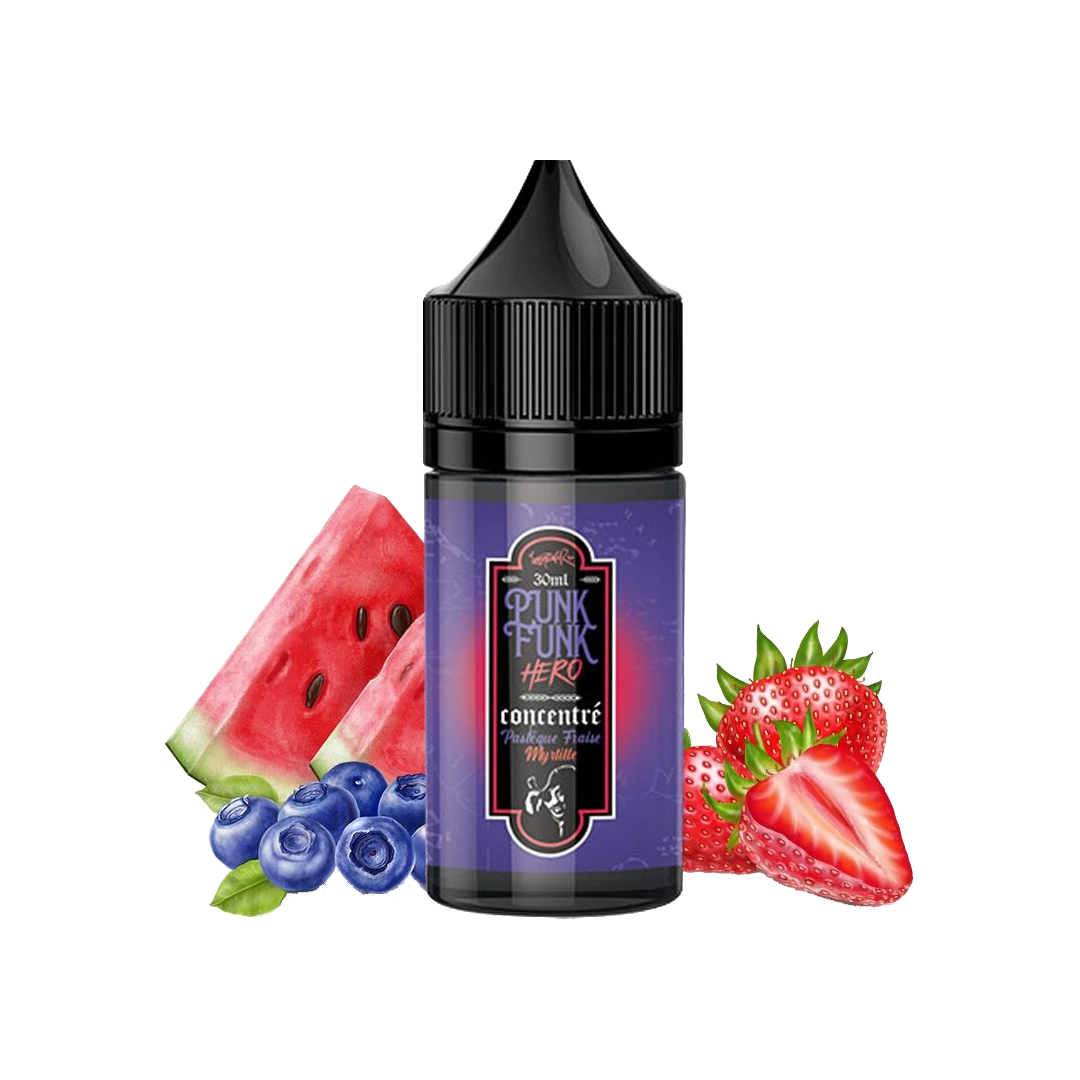Concentré Pomme Framboise Punk Funk Hero - 30 ml Arôme concentré xvape.ma Maroc.