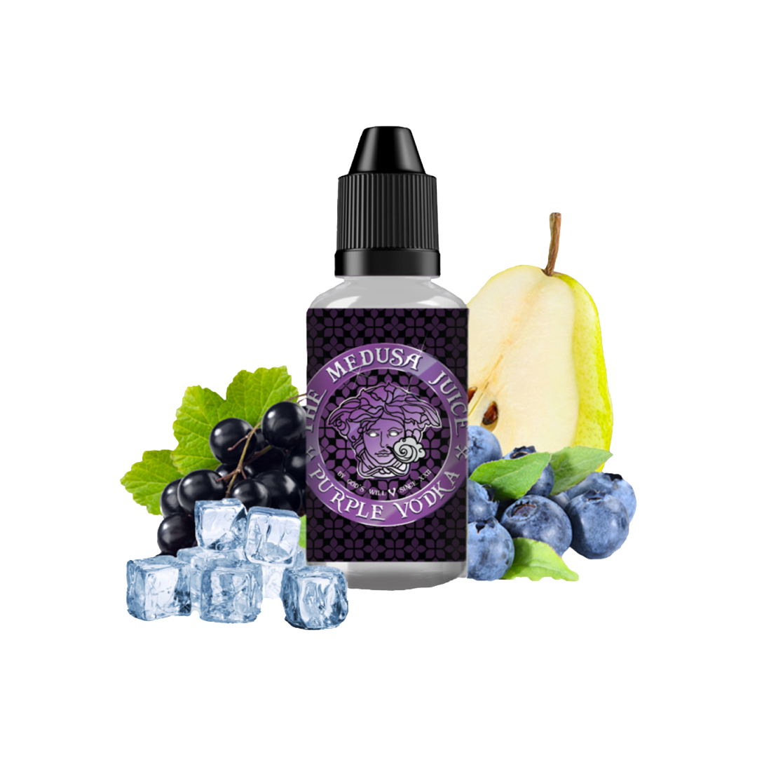 Concentré Purple Vodka 30ml - The Medusa Juice  Arôme concentré  xvape.ma Maroc.