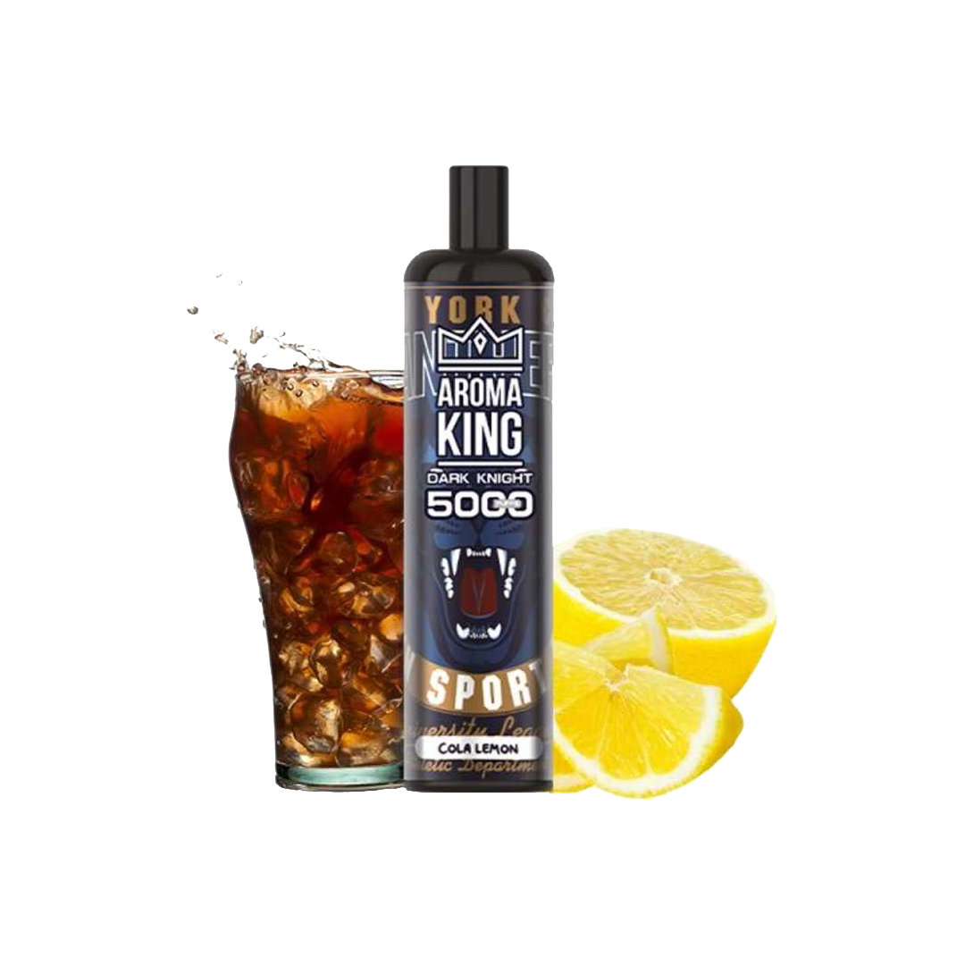 Dark Knight 5000 Puffs Cola Lemon 0mg - Aroma King  Jetable  xvape.ma Maroc.