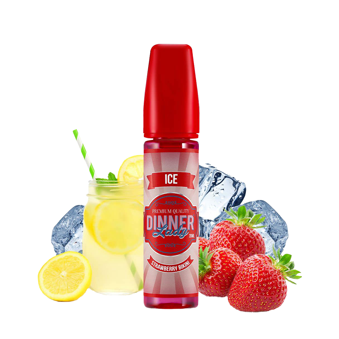 Dinner Lady Ice Strawberry Bikini 60ml  E-liquide premium  xvape.ma Maroc.