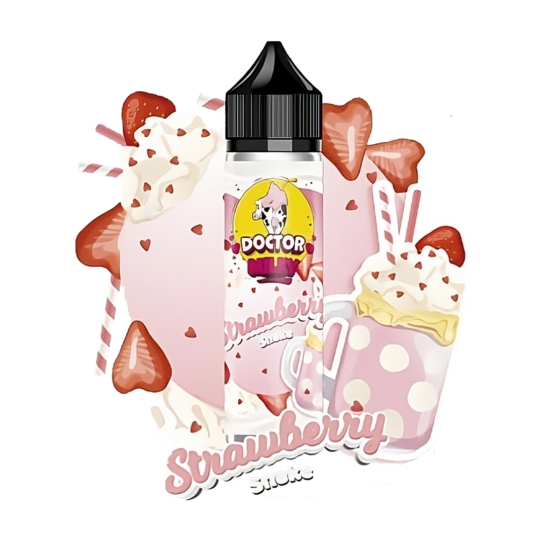 Doctor Milky Strawberry shake 60ml  E-liquide premium  xvape.ma Maroc.