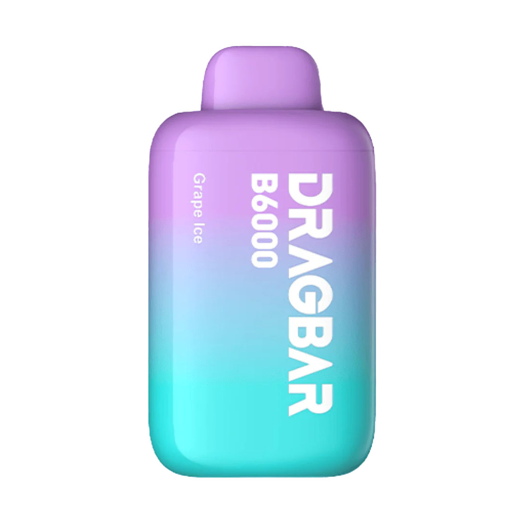 Drag Bar B6000 Puff - Grape Ice - 5% Jetable xvape.ma Maroc.
