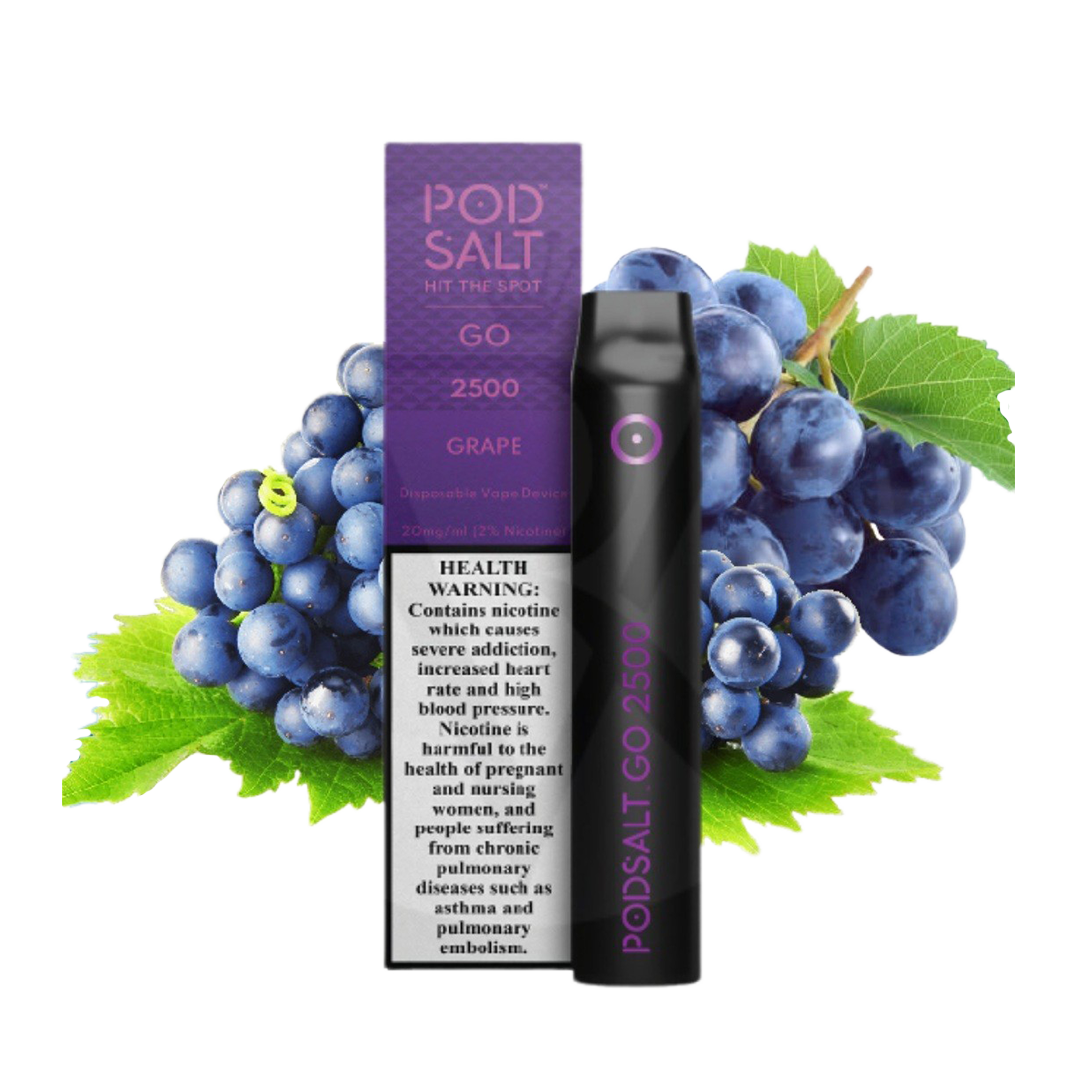 POD Salt 2500 puffs Grape 2%  Jetable  xvape.ma Maroc.