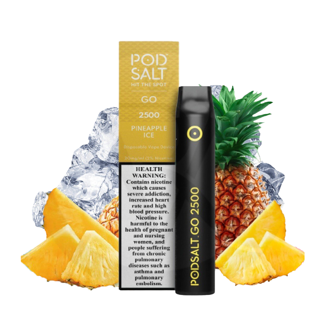 POD Salt 2500 puffs Pineapple Ice 5%  Jetable  xvape.ma Maroc.