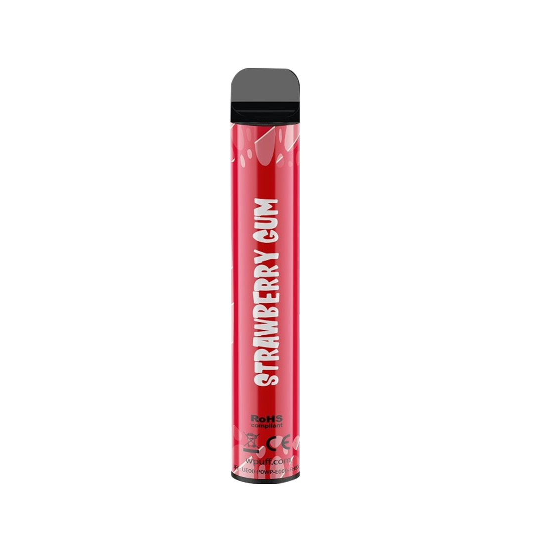 Wpuff Magnum Liquideo - STRAWBERRY GUM - Jetable 2000 taffs 2% Jetable xvape.ma Maroc.