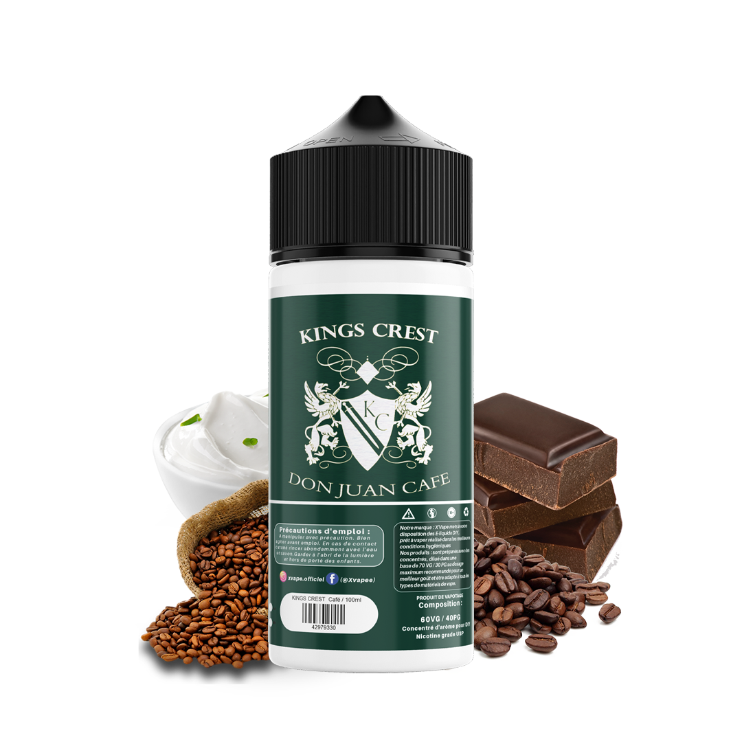 E-liquide DIY Kings Crest Don Juan Café E-liquide DIY xvape.ma Maroc.