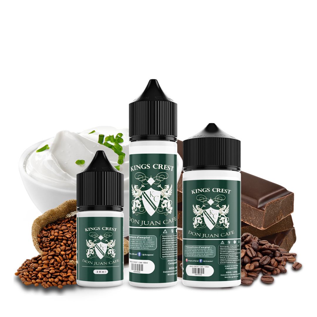 E-liquide DIY Kings Crest Don Juan Café E-liquide DIY xvape.ma Maroc.