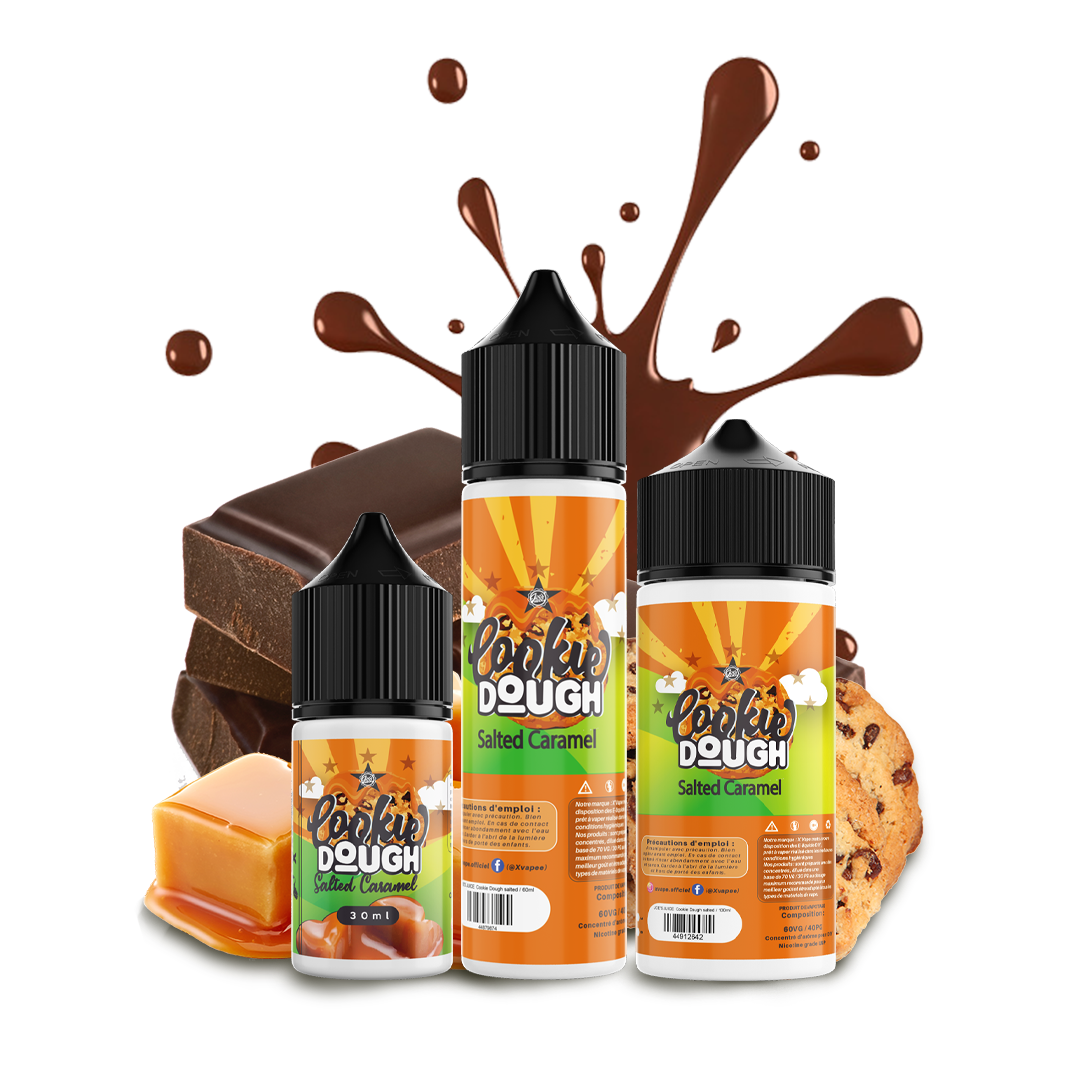 E-liquide DIY Cookie Dough salted caramel JOE'S JUICE  E-liquide DIY  xvape.ma Maroc.