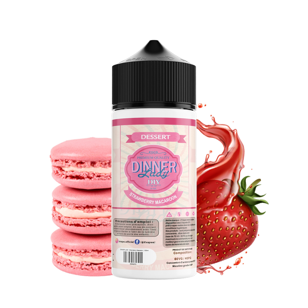 E-liquide DIY Dinner Lady Strawberry Macaroon E-liquide DIY xvape.ma Maroc.