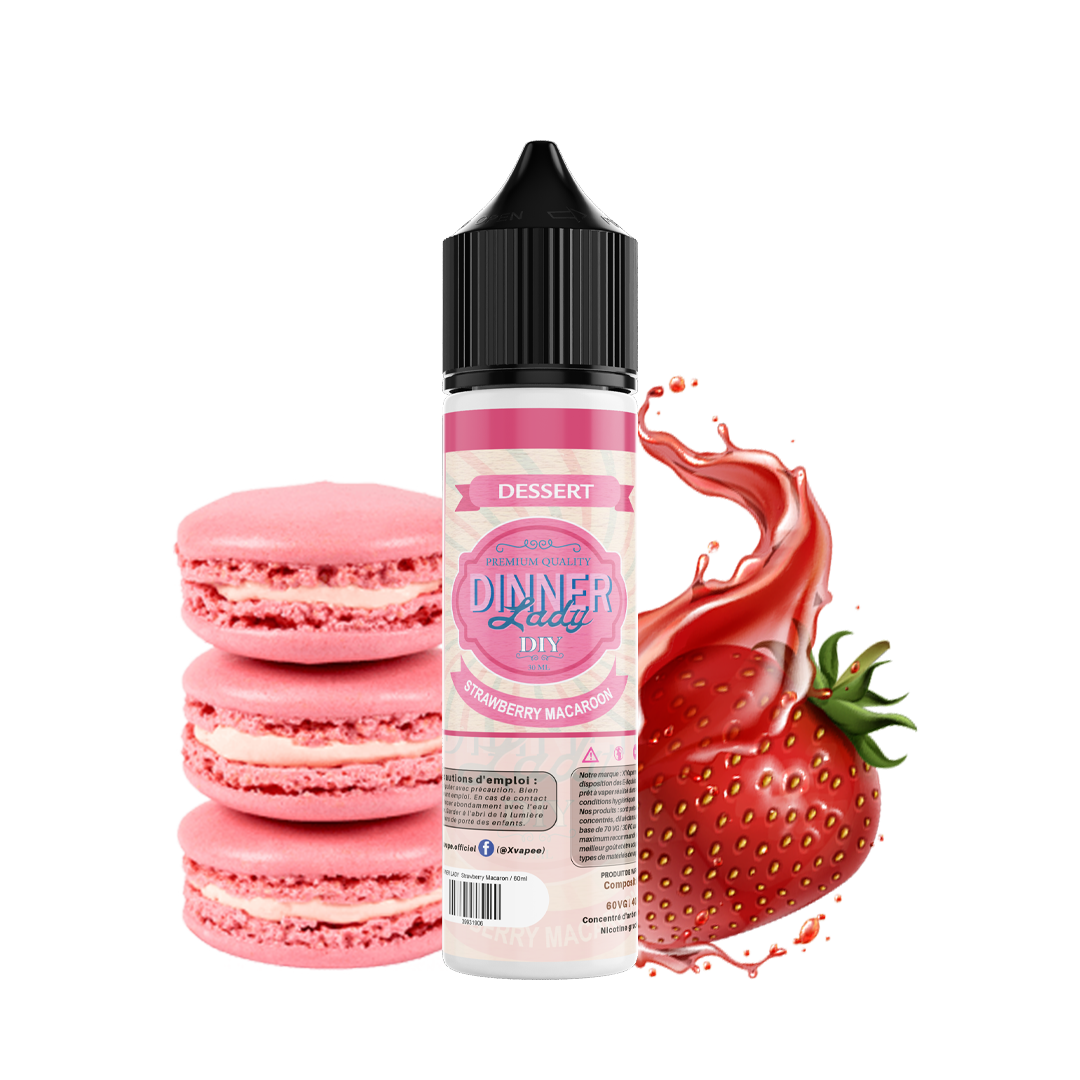 E-liquide DIY Dinner Lady Strawberry Macaroon E-liquide DIY xvape.ma Maroc.