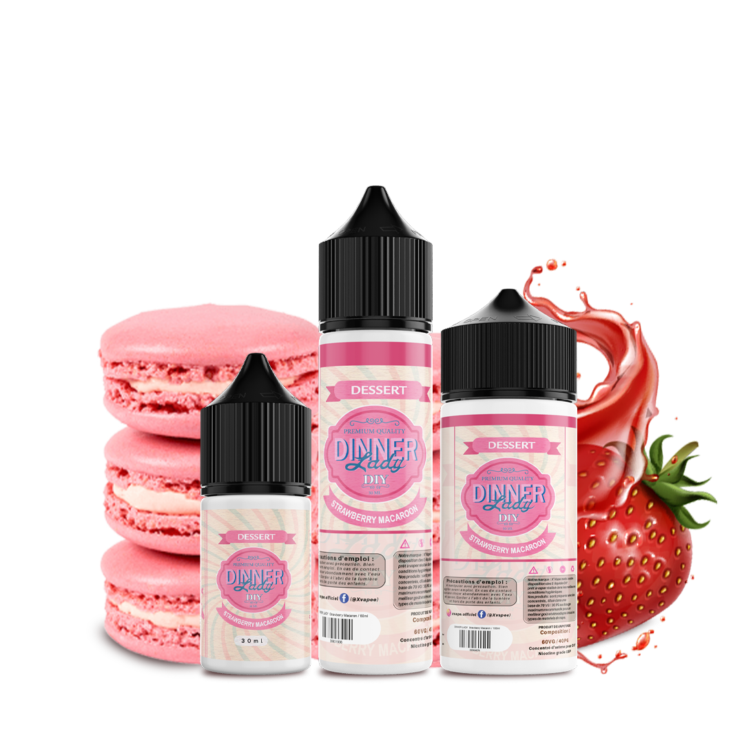 E-liquide DIY Dinner Lady Strawberry Macaroon E-liquide DIY xvape.ma Maroc.