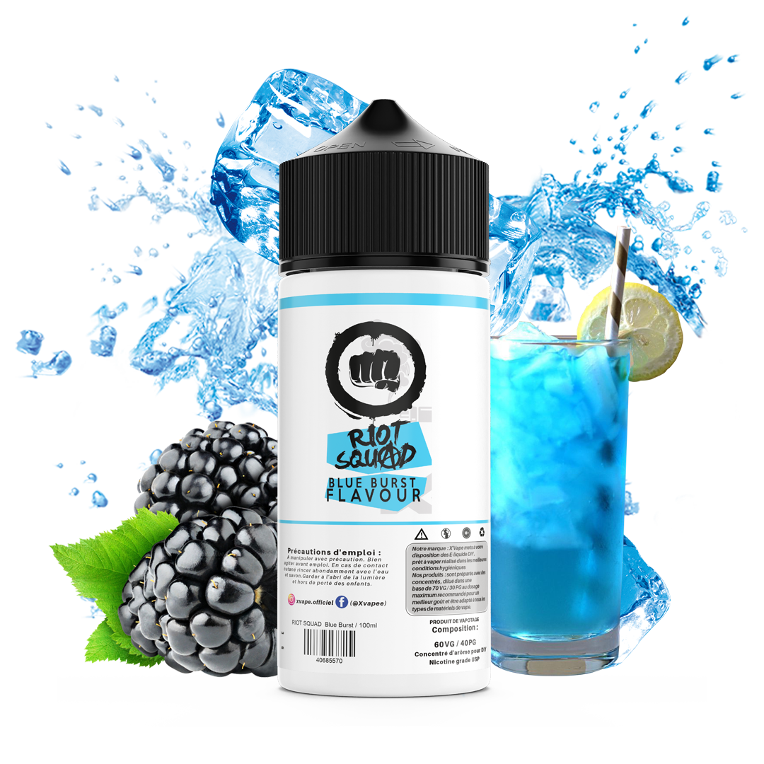 E-liquide DIY Blue Burst - Riot Squad E-liquide DIY xvape.ma Maroc.