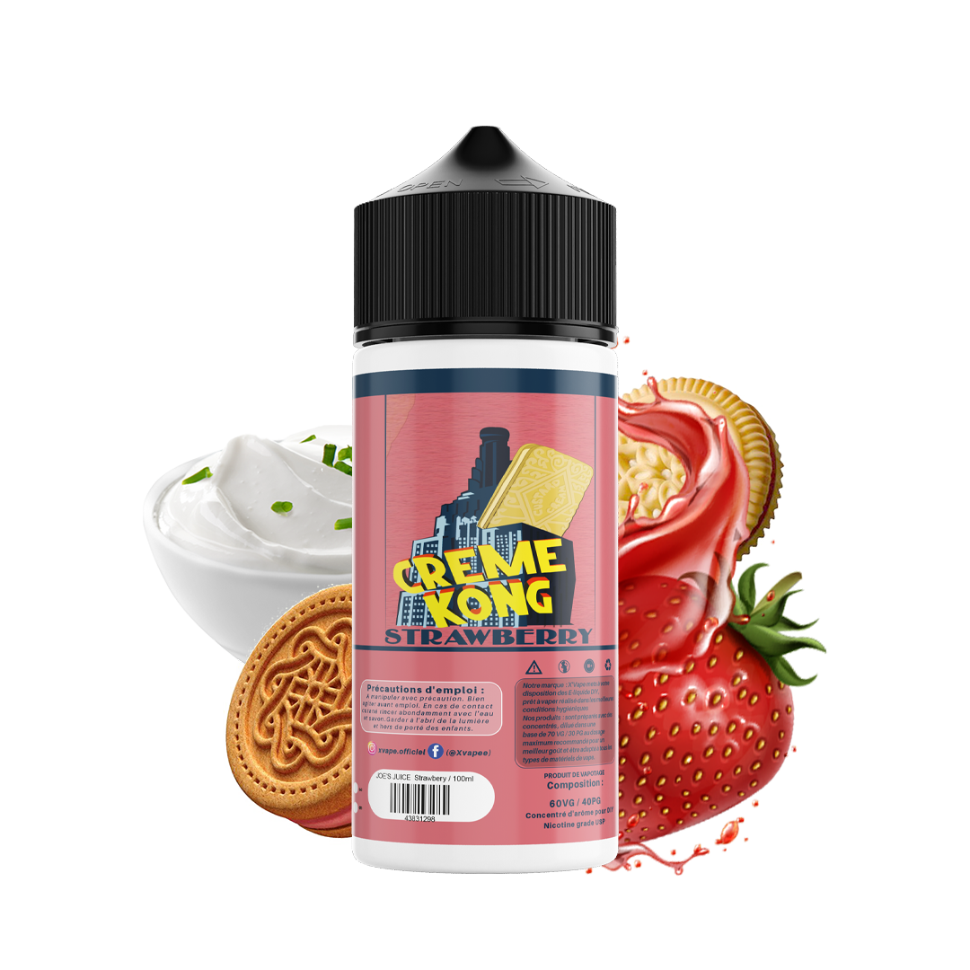 E-liquide DIY Creme Kong strawberry  E-liquide DIY  xvape.ma Maroc.