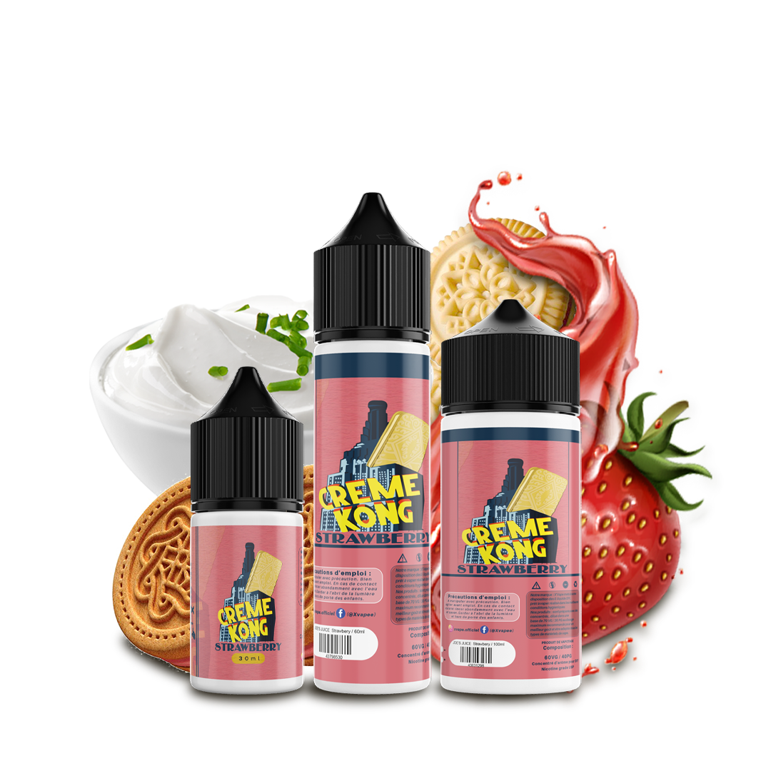E-liquide DIY Creme Kong strawberry  E-liquide DIY  xvape.ma Maroc.