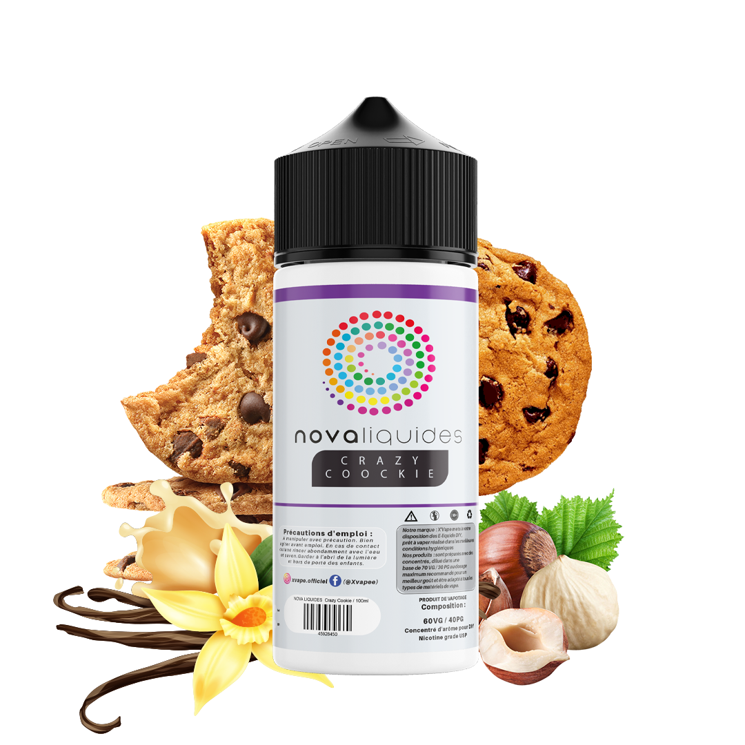 E-liquide DIY Crazy Cookie Nova Liquides E-liquide DIY xvape.ma Maroc.