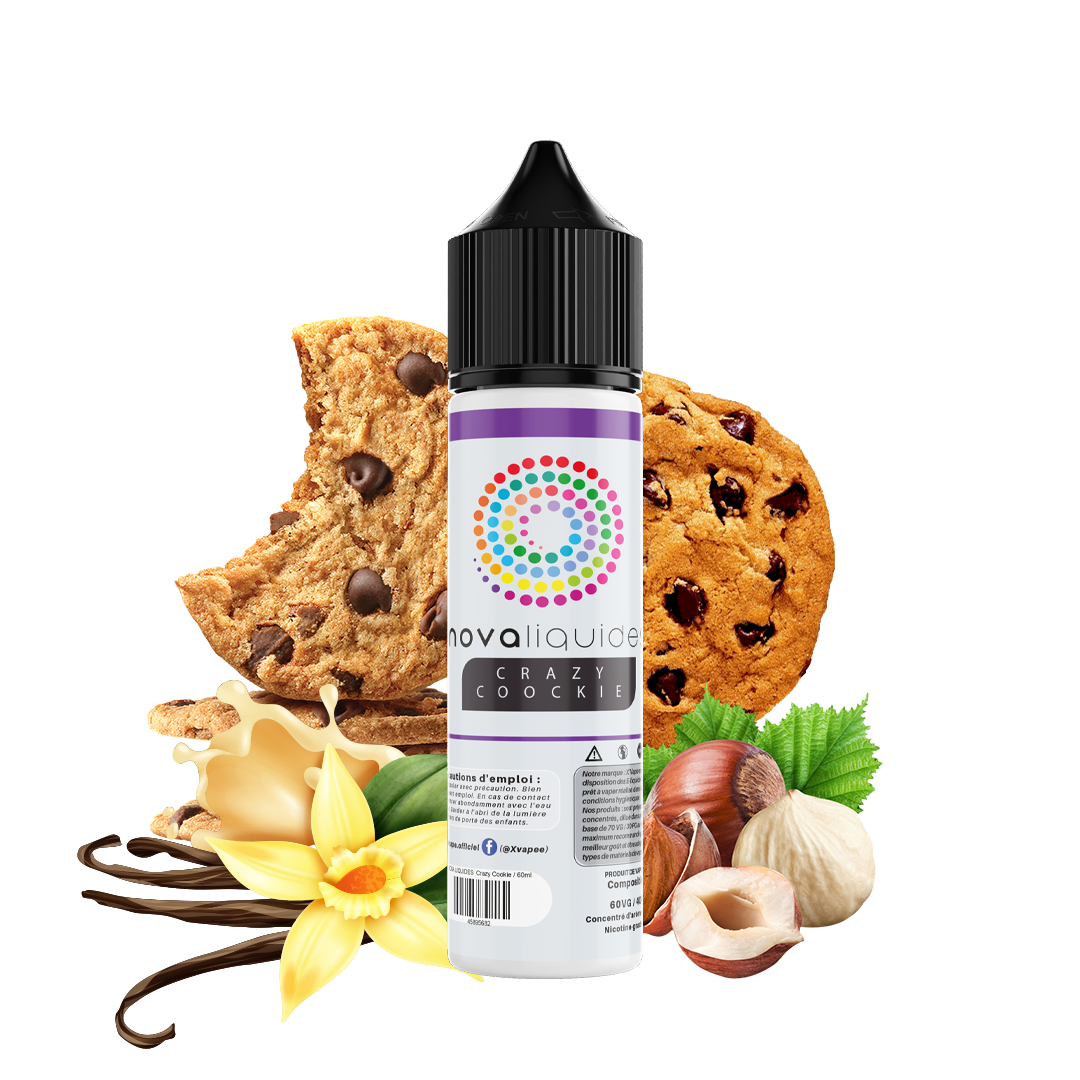 E-liquide DIY Crazy Cookie Nova Liquides E-liquide DIY xvape.ma Maroc.