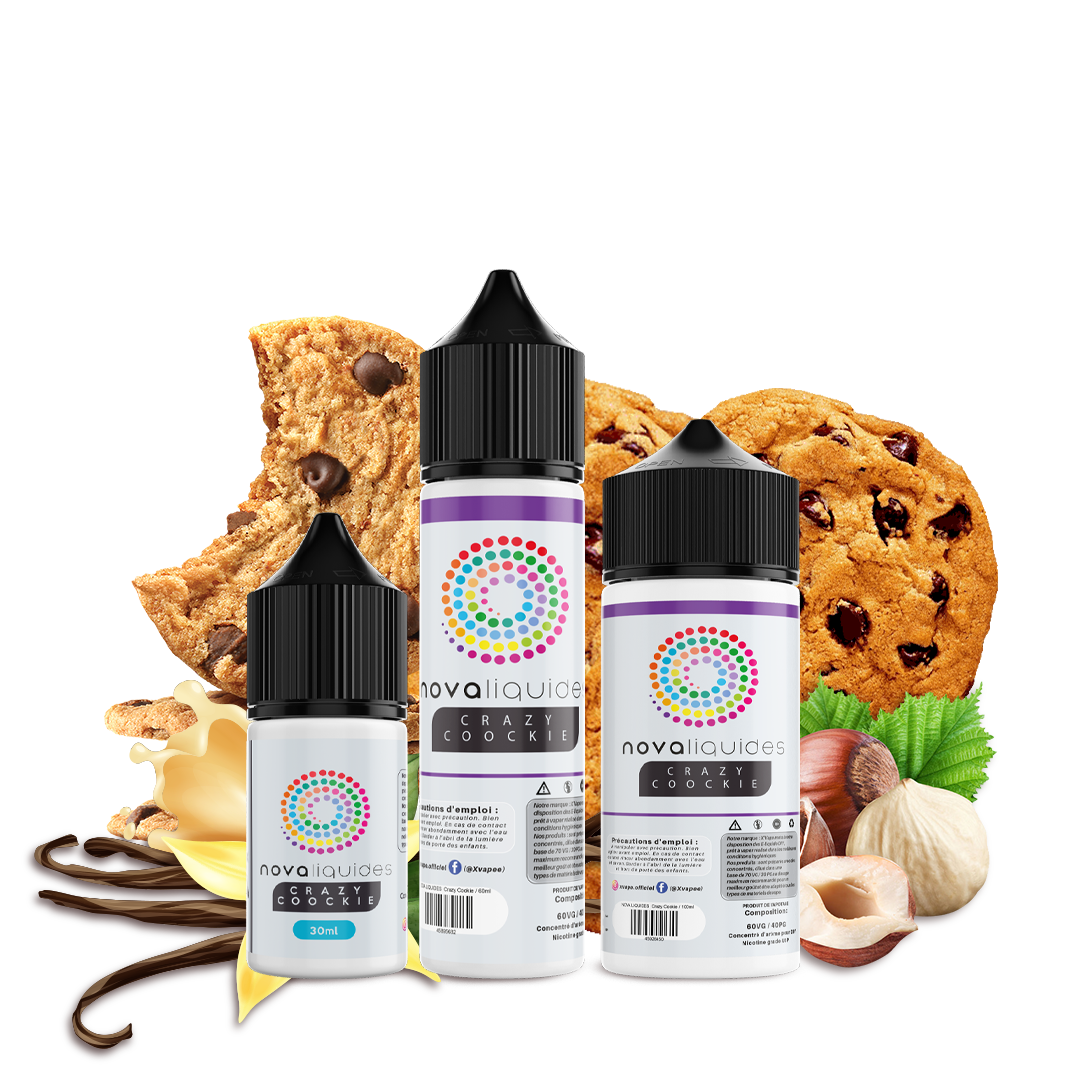 E-liquide DIY Crazy Cookie Nova Liquides E-liquide DIY xvape.ma Maroc.