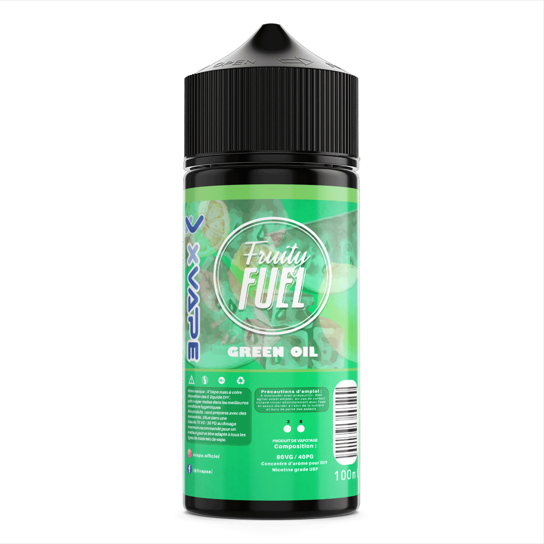 E-liquide DIY - GREEN Oil - FRUITY FUEL  E-liquide DIY  xvape.ma Maroc.