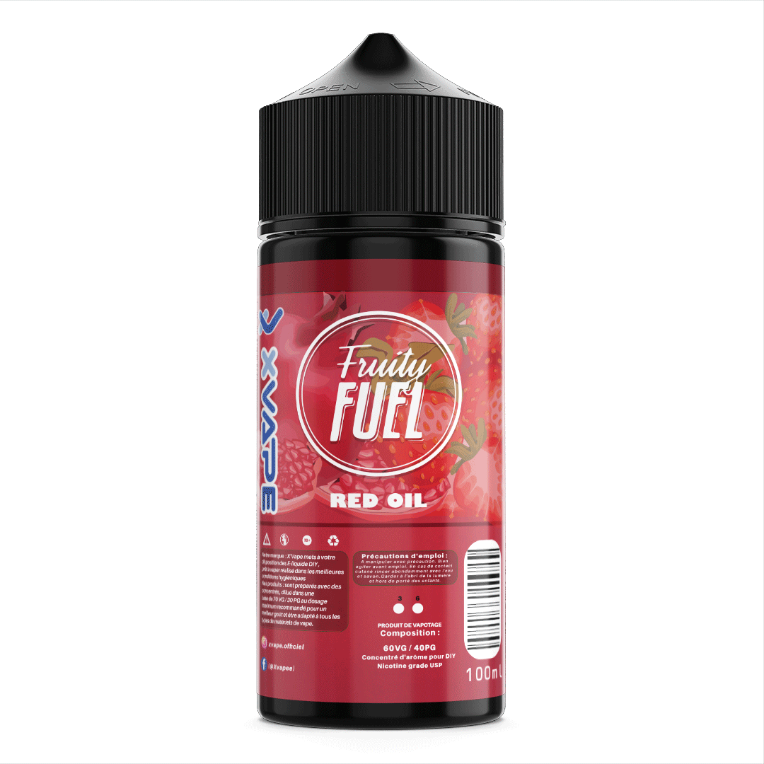 E-liquide DIY - RED Oil - FRUITY FUEL  E-liquide DIY  xvape.ma Maroc.