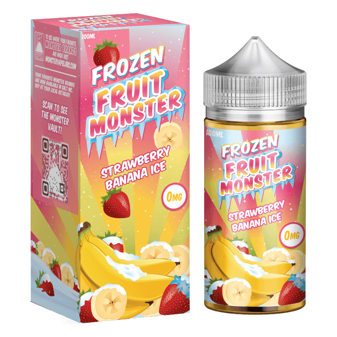 Fruit Monster Strawberry banana ice 120ml  E-liquide premium  xvape.ma Maroc.