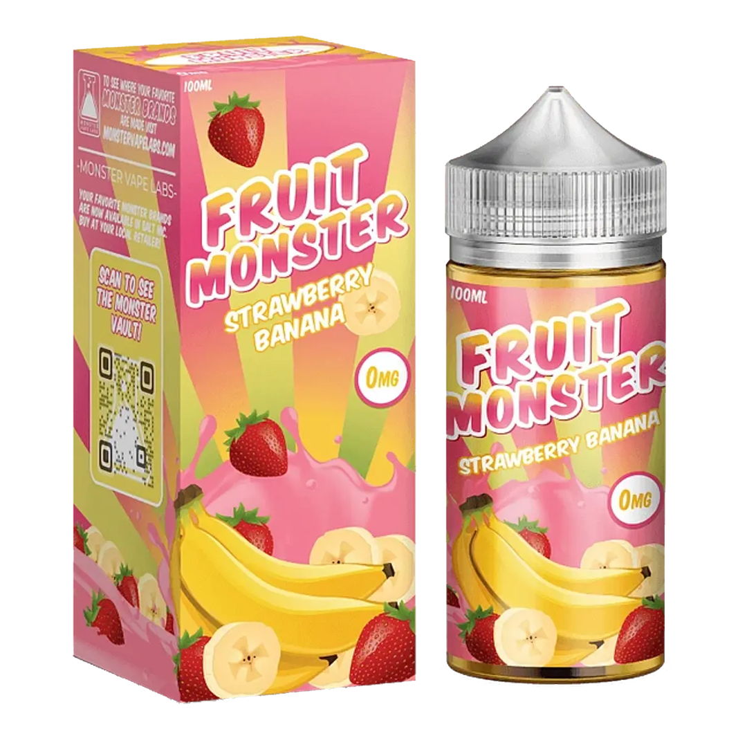 Fruit Monster Strawberry banana 120ml  E-liquide premium  xvape.ma Maroc.