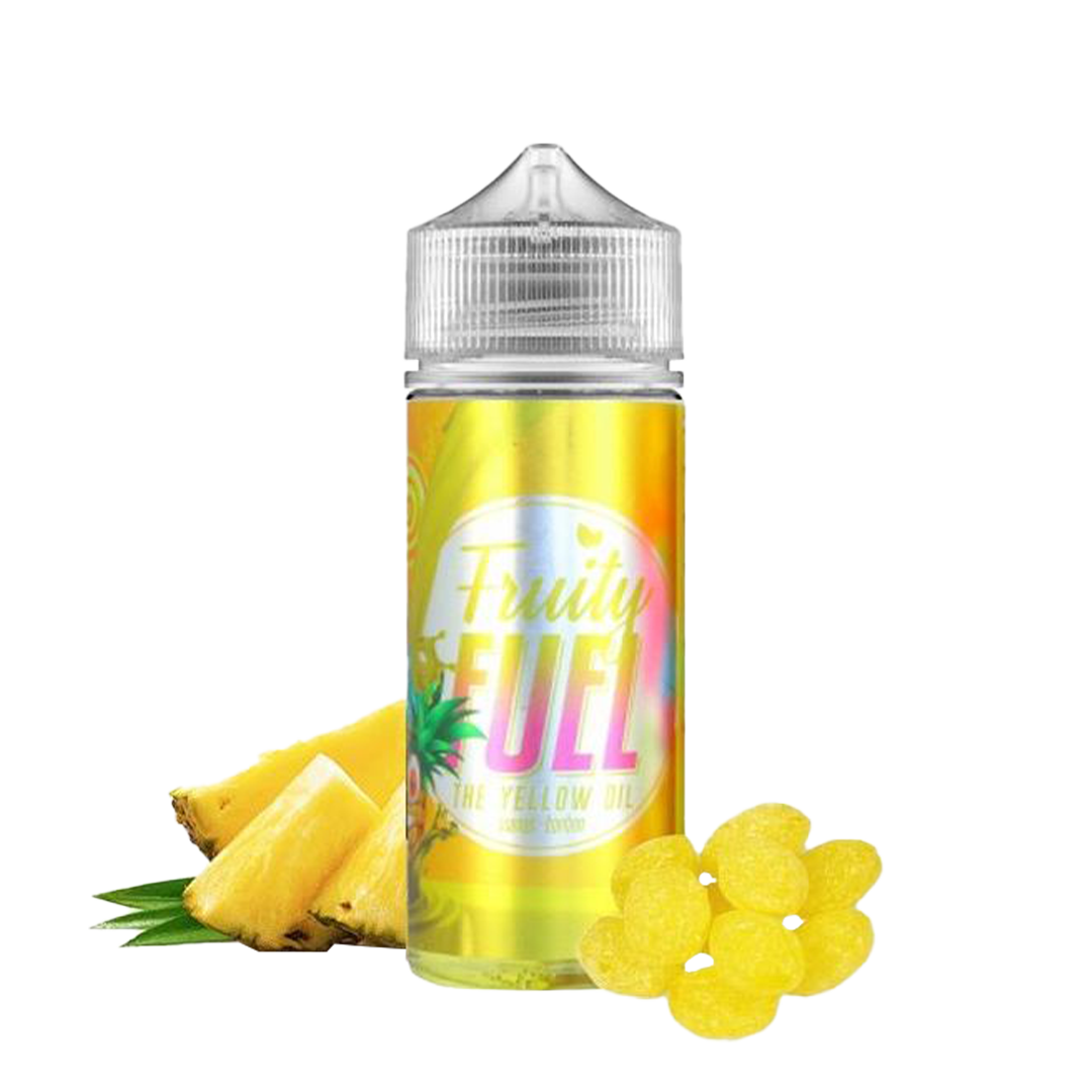 Fruity Fuel The yellow oil 120ml  E-liquide premium  xvape.ma Maroc.