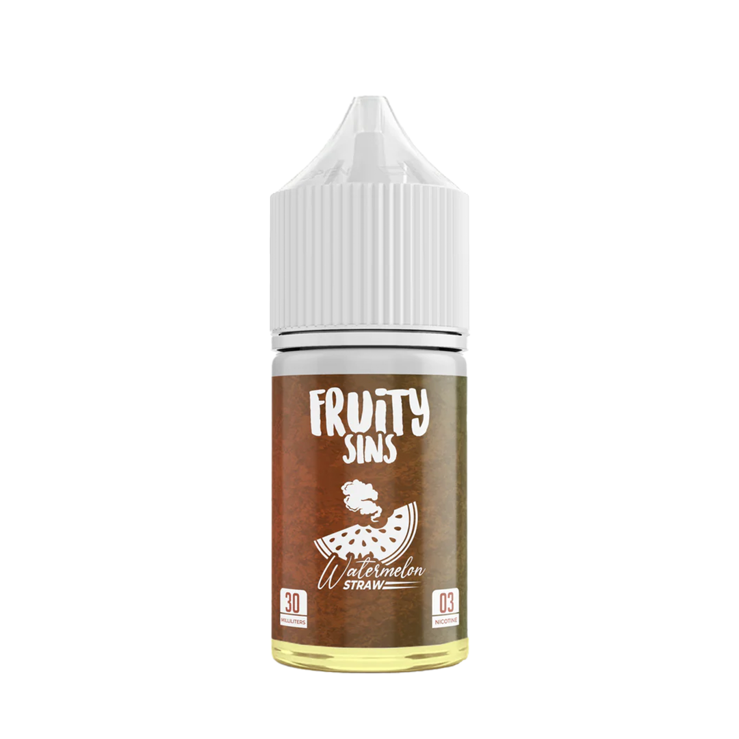 Fruity Sins - Watermelon Straw E-liquide premium xvape.ma Maroc.
