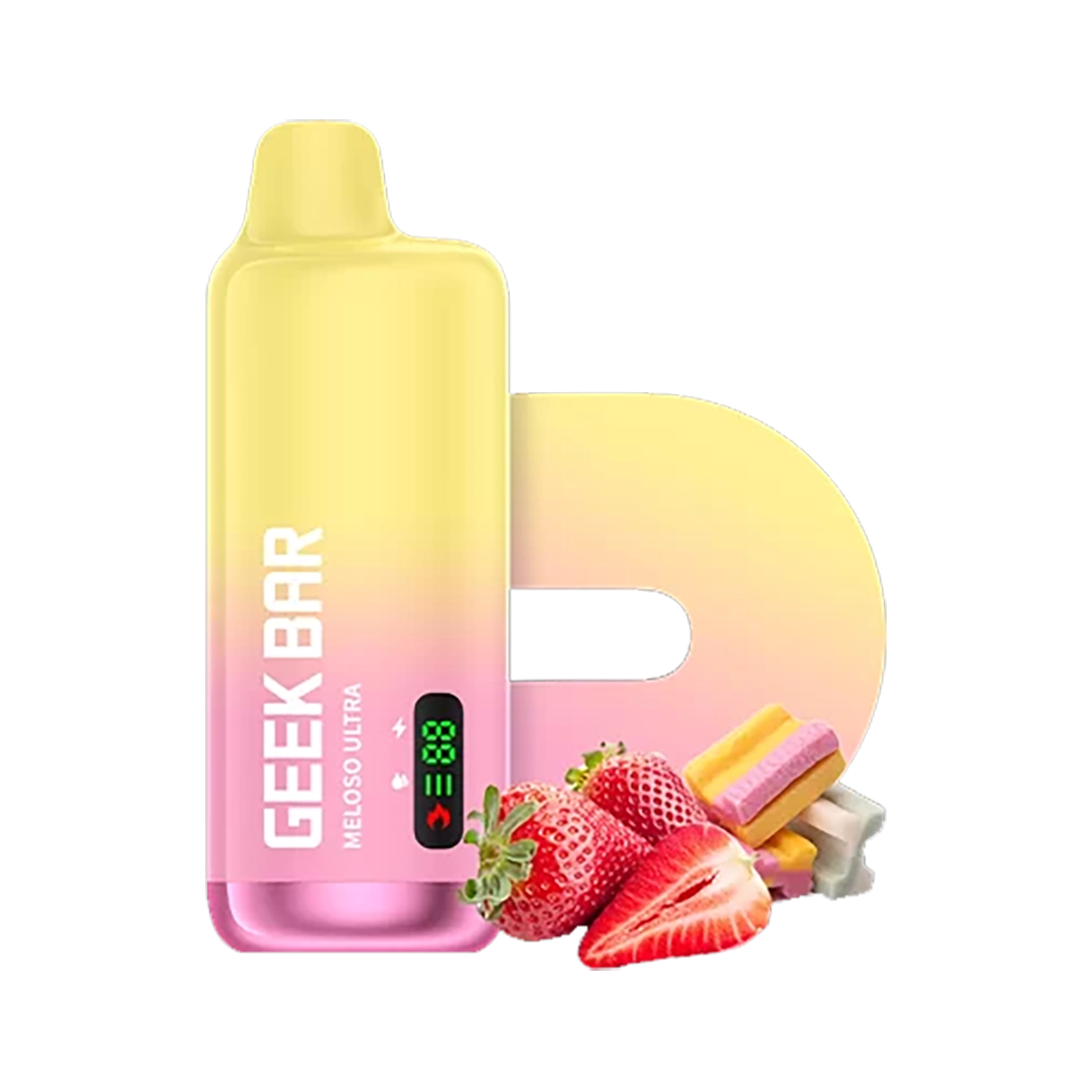 Geek Bar Meloso Ultra 10k puffs - Strawberry Buble Ice - 5%