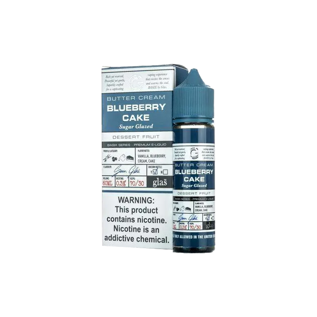 Glas Basix - Butter Cream Blueberry Cake sugar Glazed 60ml - 6mg E-liquide premium xvape.ma Maroc.