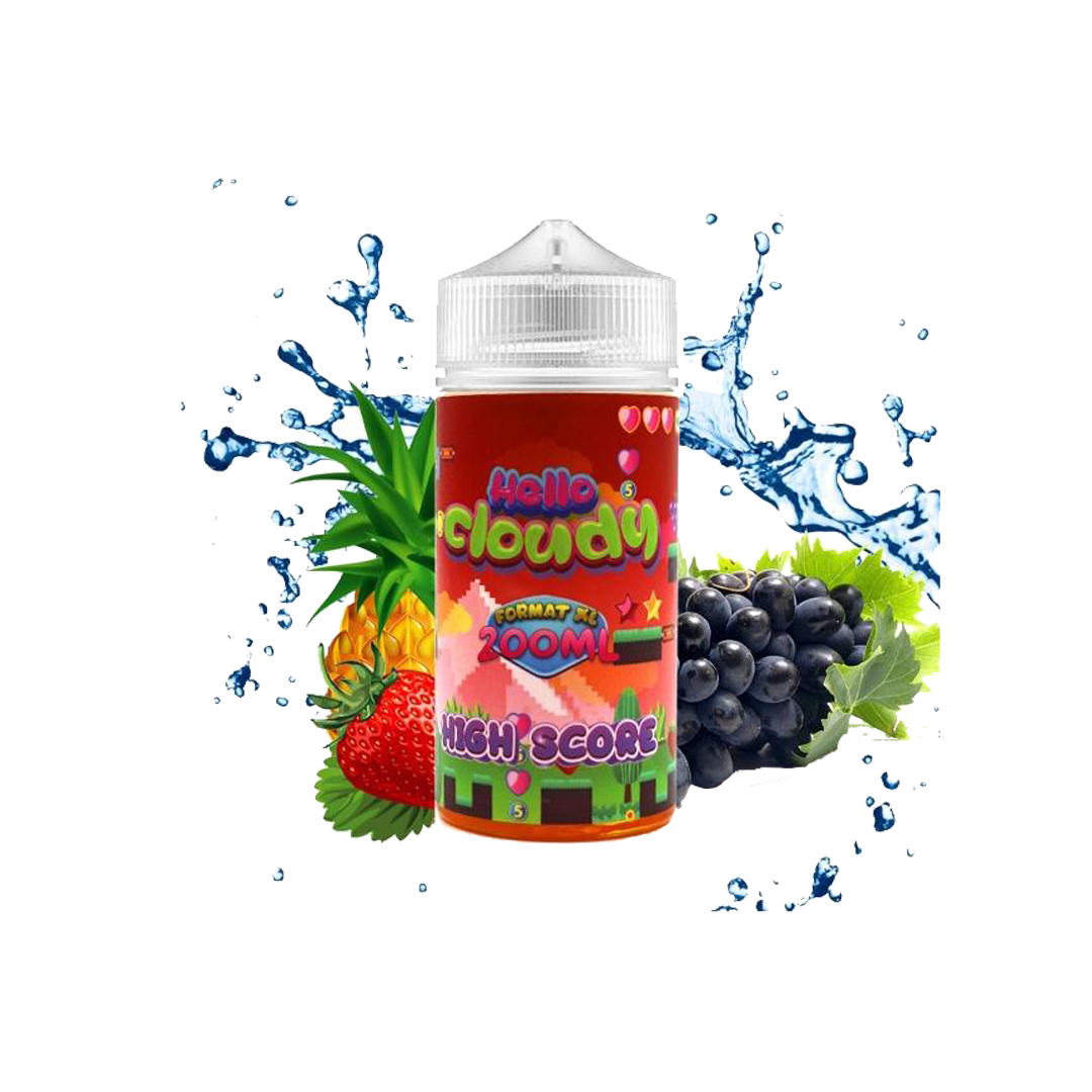 Hello Cloudy - High Score 200mL  E-liquide premium  xvape.ma Maroc.