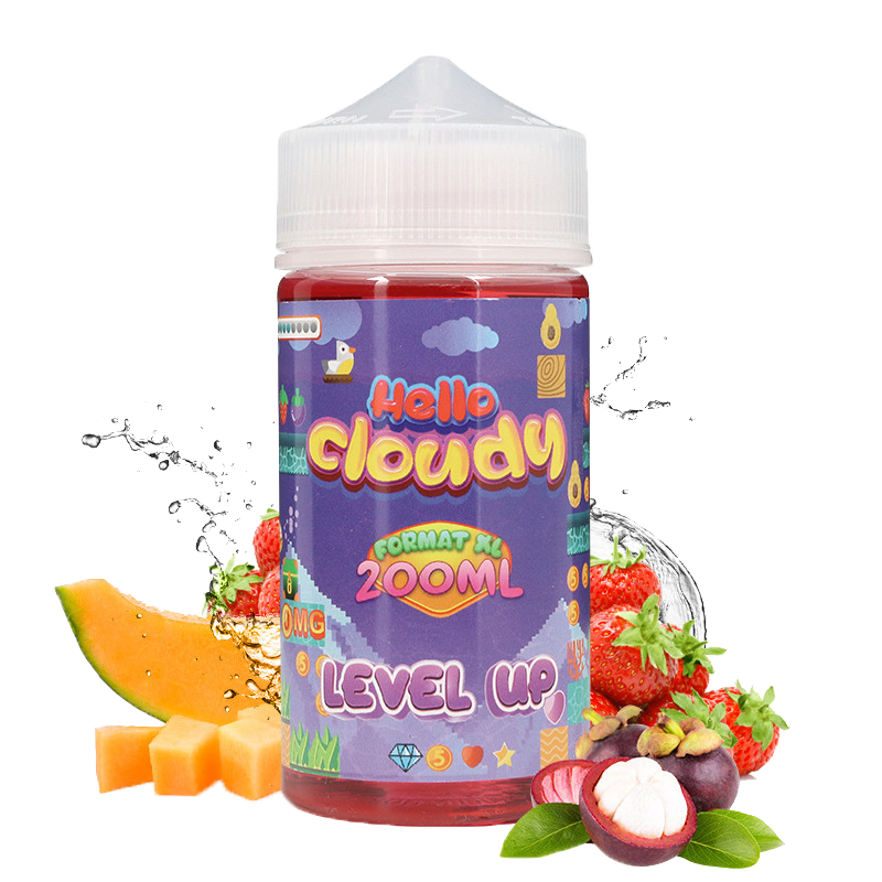 Hello Cloudy - Level up 200mL  E-liquide premium  xvape.ma Maroc.