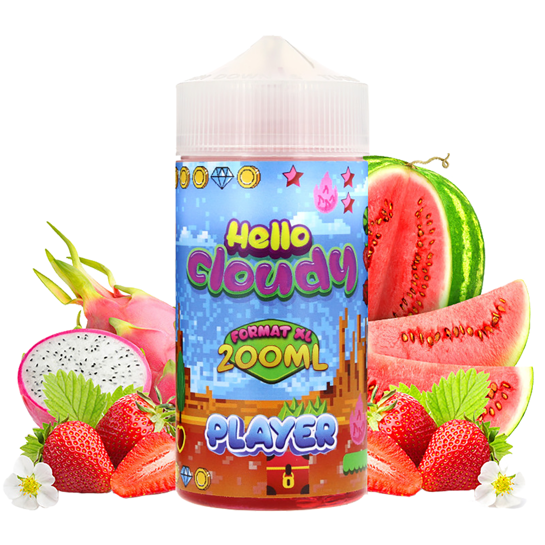 Hello Cloudy - Player 200mL  E-liquide premium  xvape.ma Maroc.