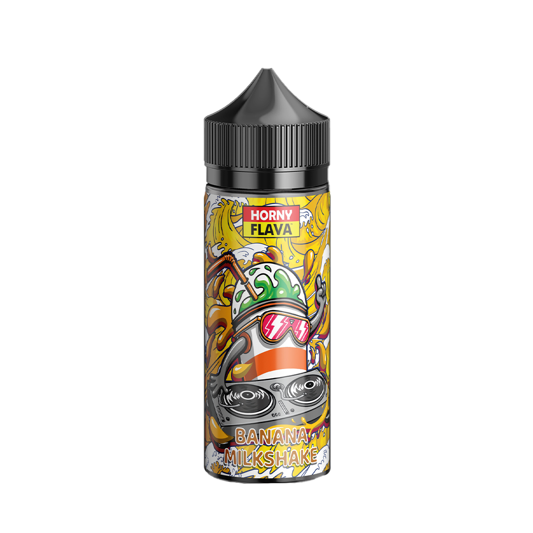 Horny Flava Banana Milkshake 120ml  E-liquide premium  xvape.ma Maroc.