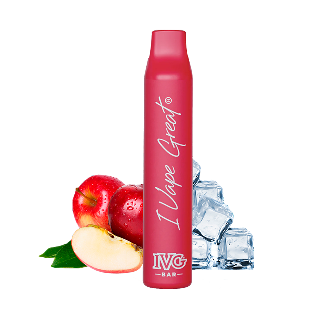 IVG Bar 600 Taffs - Red Apple Ice (2%)  Jetable  xvape.ma Maroc.